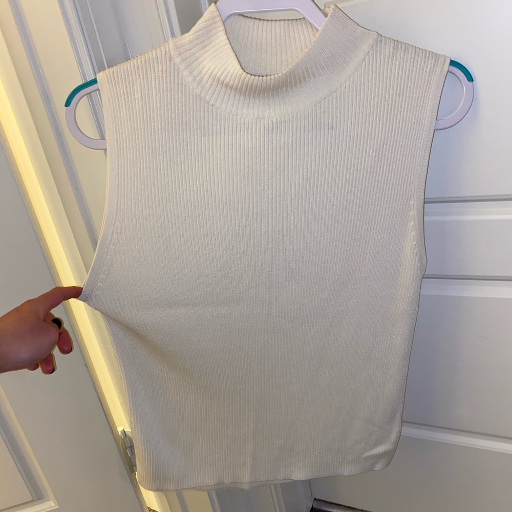 White Investments High Neck Sweater Top